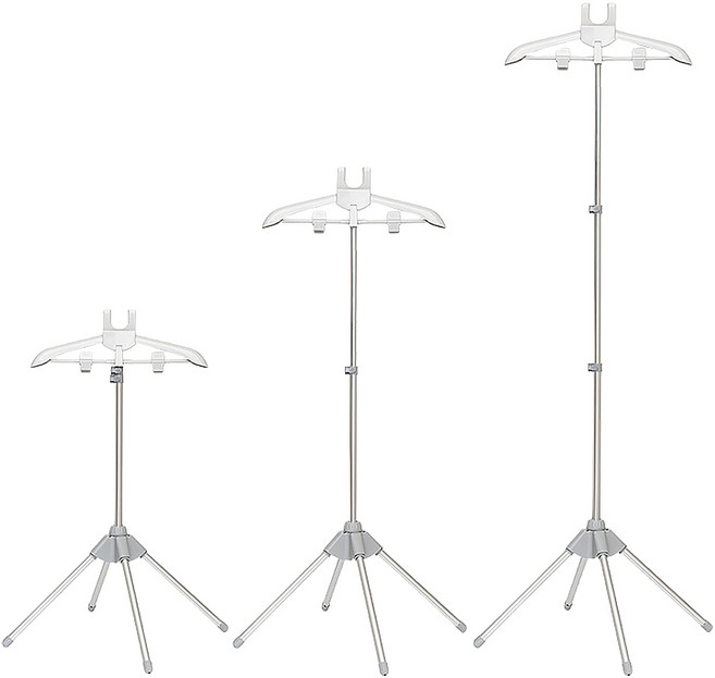 아모란나 스팀 다리미 스탠드 옷걸이 거치대 접이식 스탠딩 높이조절, 그레이, 1개