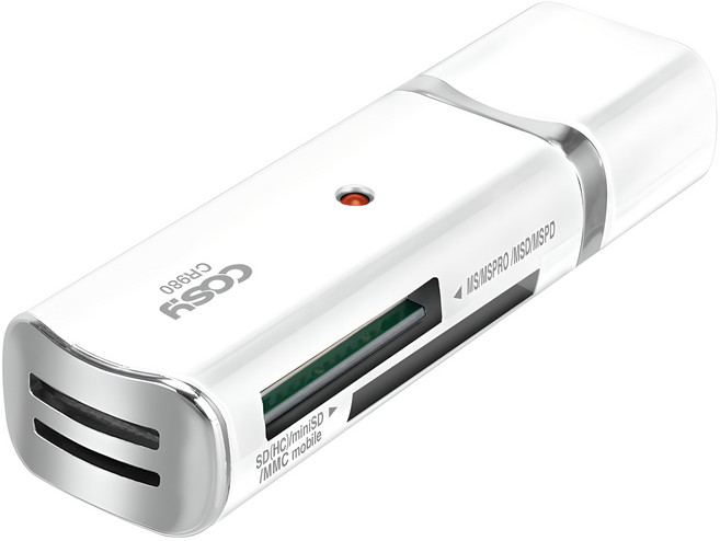 코시 이지웨이 카드리더기, CR980, 화이트, 1개