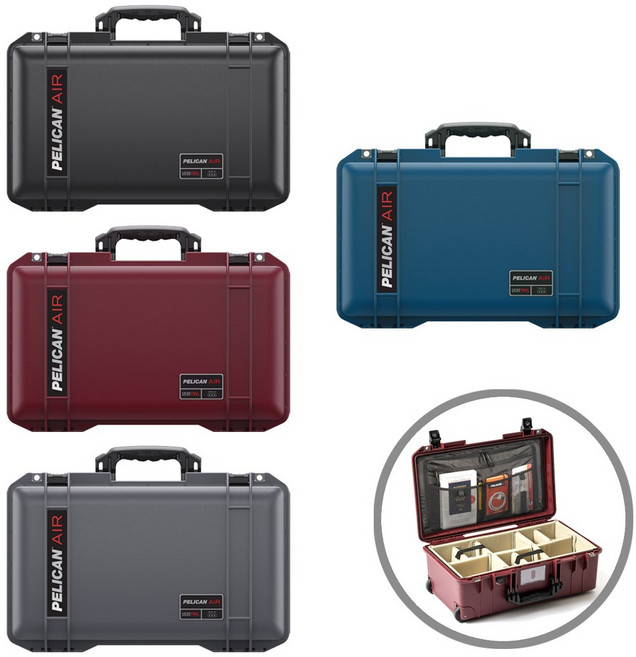 펠리칸 케이스 에어 1535 TRVL + 호환 디바이더 / 카메라 드론 기내용 캐리어, 1개, 차콜