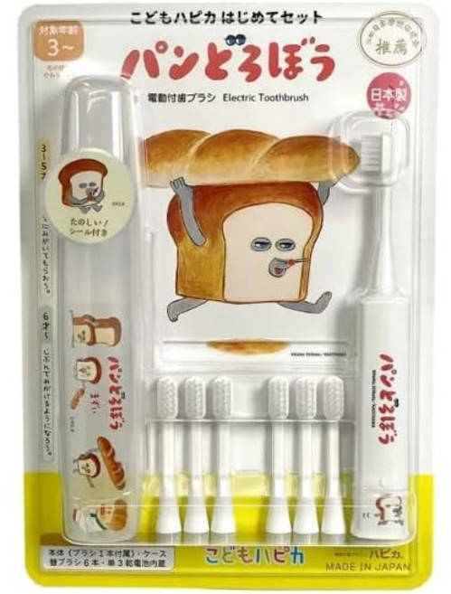 어린이 칫솔 빵도둑 전동칫솔 본체 및 브러쉬 포함, 1개