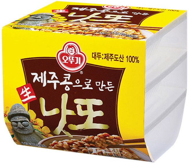 오뚜기 낫또 제주콩으로만든 생낫또(냉동), 4개, 168g