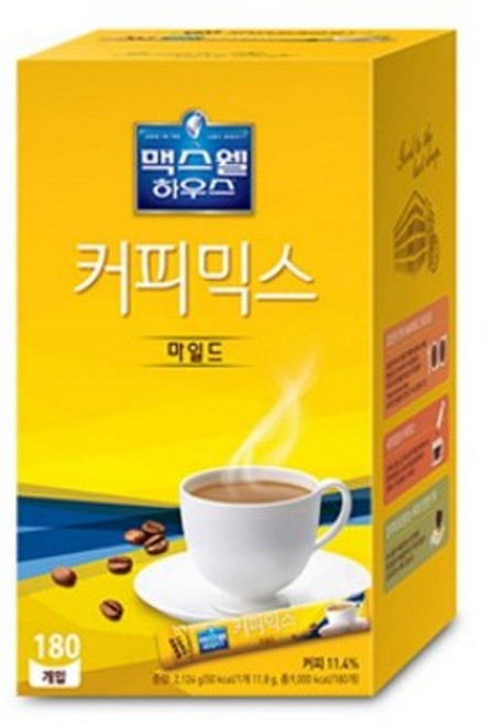 맥스웰하우스 마일드 커피믹스 스틱형, 11.8g, 180개입, 1개