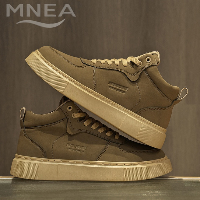 MNEA 스트릿 스타 일남성용 하이탑 스니커즈 캐주얼화 빈티지 레트로 패션화