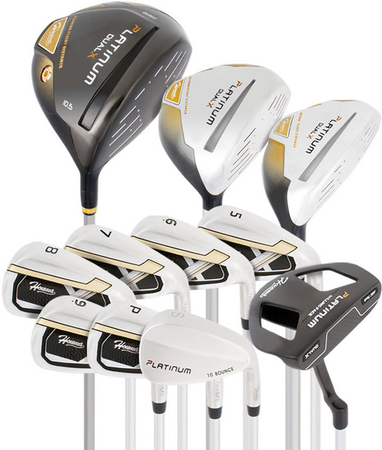 2026 Houma Ai플래티넘 DUAL X 골프채풀세트+골프가방세트, 남성용-경량스틸