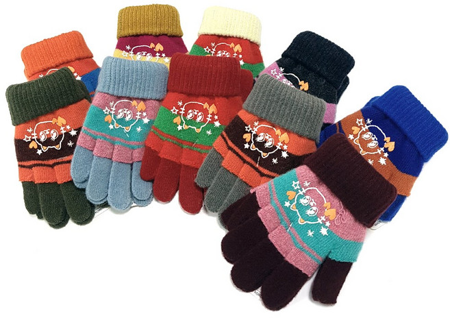 국내생산 이중장갑 아동용장갑 어린이장갑 GL611 따뜻한 겨울 방한 보온 손가락 초등 저학년 손가락장갑