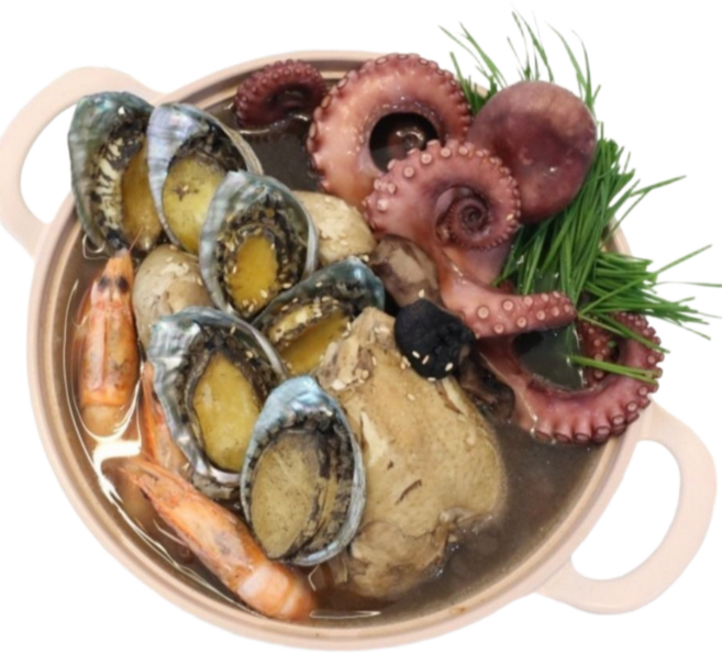 한방 재료 국물 해물 백숙 해신탕 밀키트 세트 문어 닭 백숙 삼계탕 새우 몸보신 초복 중복 말복 캠핑 간편조리, 1세트, 2kg