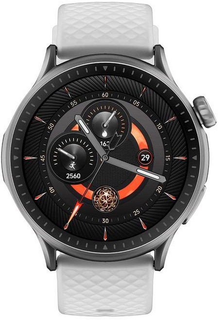GTR3 防水智慧手錶, GTR3矽膠灰色, 40mm, GPS 藍芽