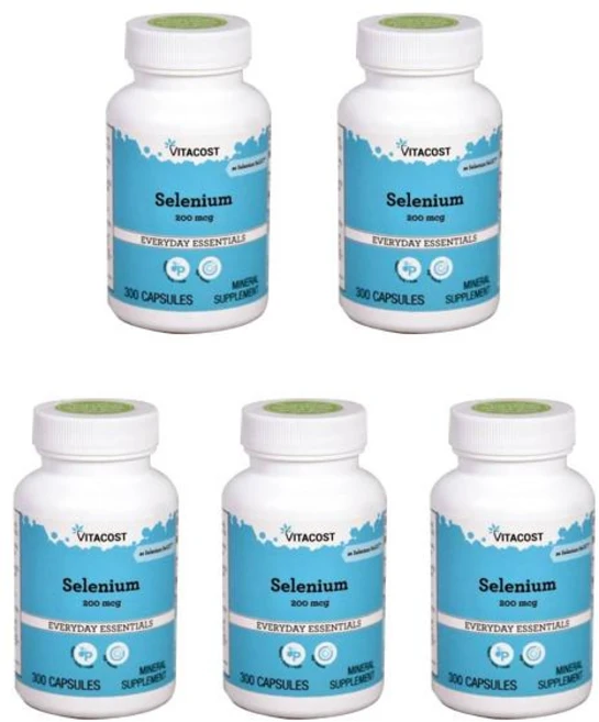 비타코스트 셀레늄 셀렉트 200mcg 캡슐, 5개, 300정 - 쿠팡