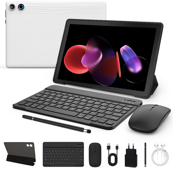 Wqplo A7L 태블릿PC 11인치태블릿 14G+64G 안드로이드 14, Wi-Fi, 하얀색/White/슈트, 64GB