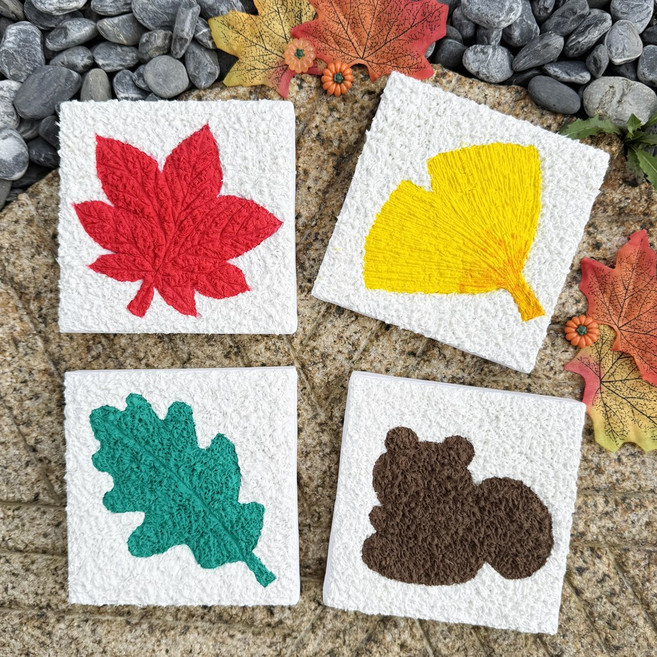 하비코 펄프클레이 가을풍경 DIY 키트 방과후 어르신 미술놀이 가을만들기, 은행잎, 1개