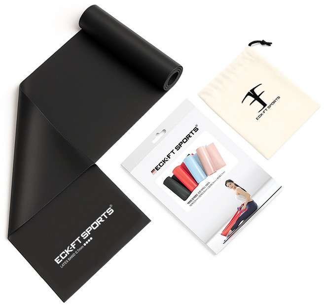 엑피트 라텍스 스트레칭밴드 + 보관가방, 4단계 블랙, 1개