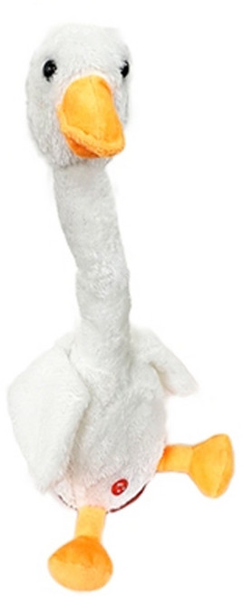 小白鵝 唱歌跳舞錄音玩偶, 1個, 30cm