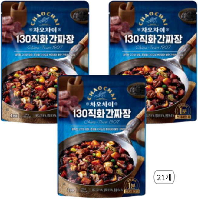 차오차이 130직화 간짜장소스, 180g, 21개