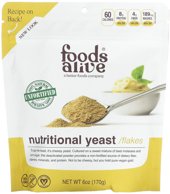 푸드얼라이브 슈퍼 푸드 논 포티파이드 뉴트리션 이스트 170g(6oz), 170g, 1개