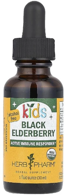 허브팜 블랙 엘더베리 Black Elderberry 삼부커스 어린이용 액상 30ml, 1개 - 쿠팡