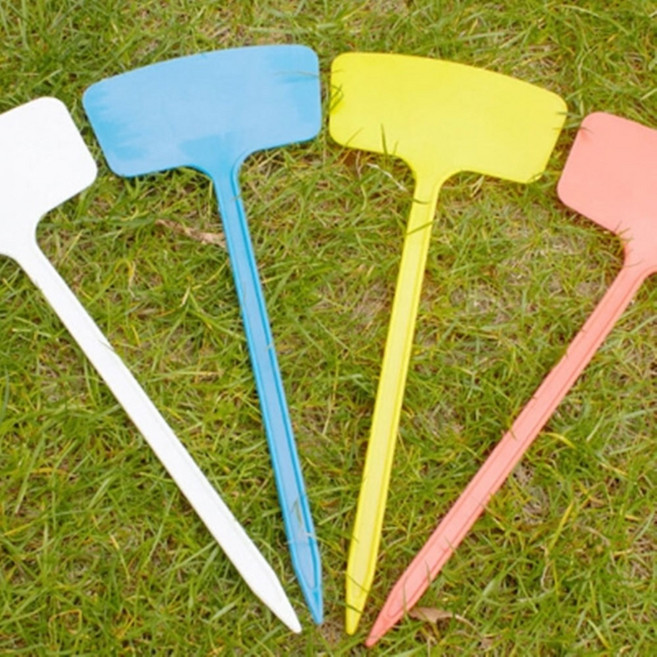 (색상랜덤)가벼운 플라스틱 식물이름표 꽂이 주말농장 이름표 팻말 고급스러운