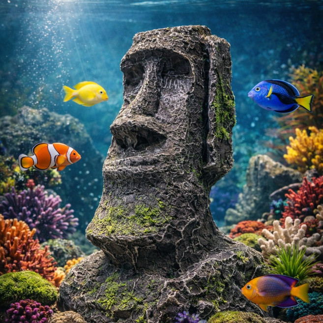 데이루프 모아이 어항장식, 1개