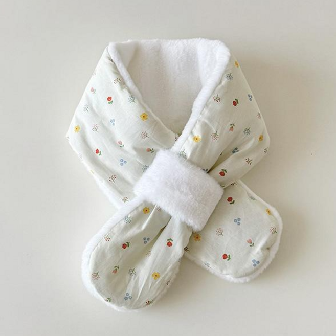 아기 머플러 유아 큐티 퍼 털 겨울 리본 꽃