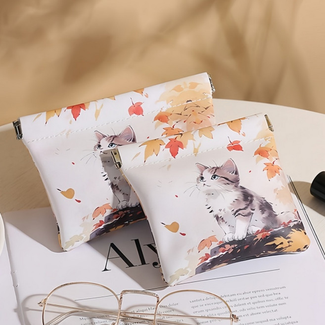 [소+대 SET] 제이앤 미니 파우치 자석 가죽파우치 다용도 생리대 화장품수납