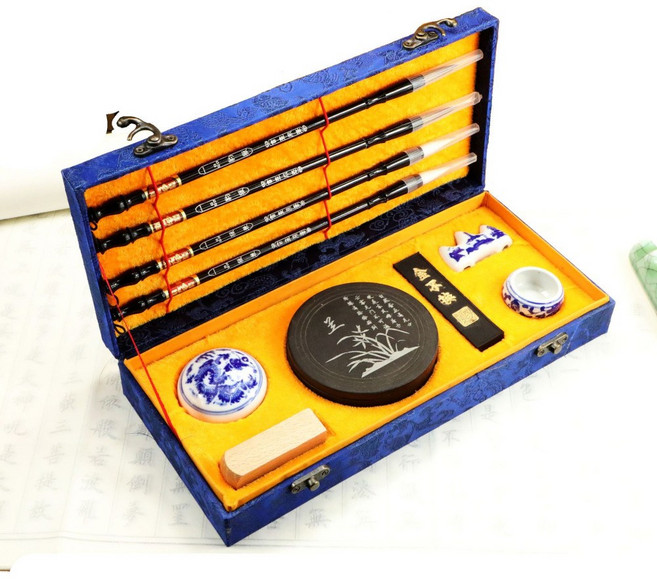 문방사우 붓 먹 벼루 서예 용품 도구, 1개