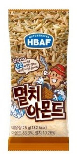 바프 멸치 아몬드 25g, 10개