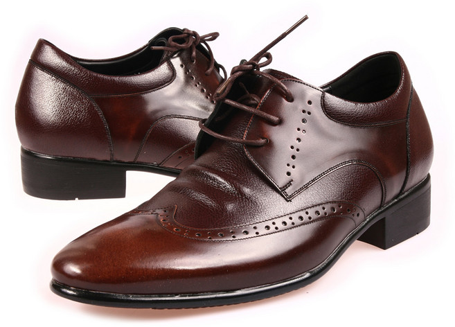 5cm 키높이 밤색 남자구두 신사화 우레탄굽 96-LS-36