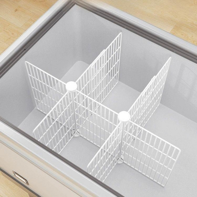 냉동고 파티션 아이스크림 칸막이 정리대 냉장고 바스켓 수납함