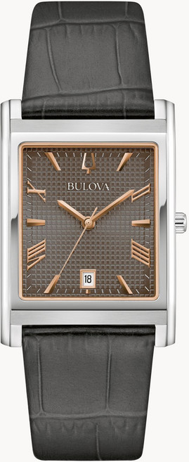 Bulova 부로바 불로바 남성 서튼 데이트 인디케이터 쿼츠 그레이 시계 29MM 96B443 552292