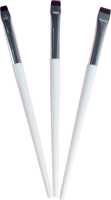 착한브러쉬 3종 속눈썹펌 일자브러쉬 착붙 브러쉬 라이너 메이크업, 1세트