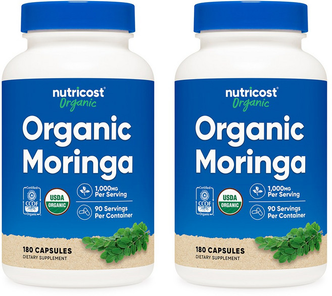 뉴트리코스트 Moringa 모링가 1000mg 180캡슐 2병, 2개, 180정