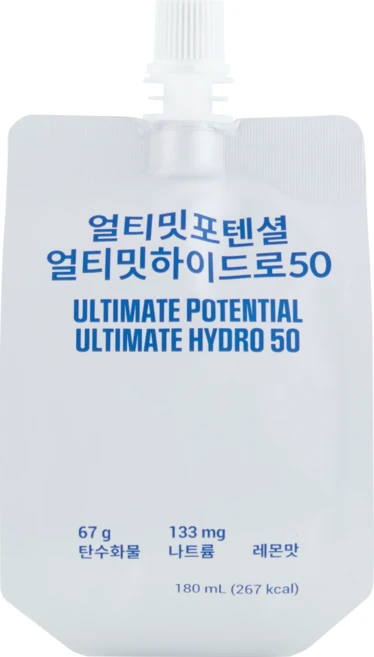 얼티밋포텐셜 하이드로50 전해질 이온 음료 운동 탄수화물 나트륨 수분 보충제 워터, 6개, 180ml - 쿠팡