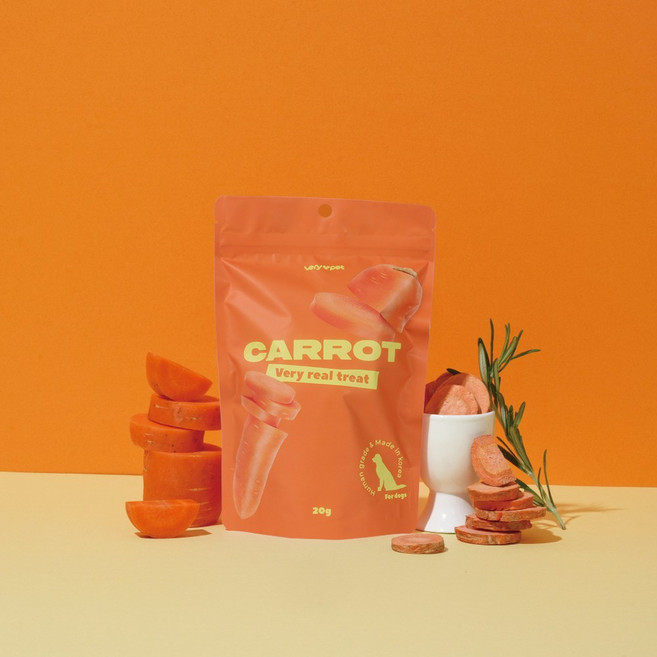 베리리얼 야채믹스트릿 동결건조 야채간식 채소트릿 강아지 고양이 간식, 04. 당근 20g, 1개