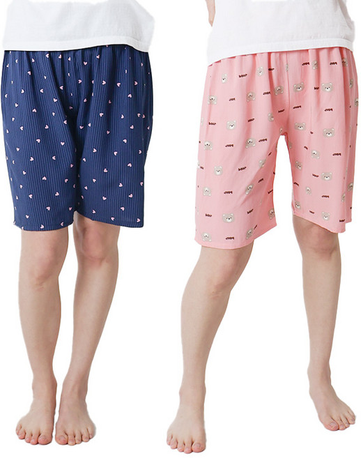 1+1 핑크존 레이온 5부 잠옷바지 2종 E6 여성용