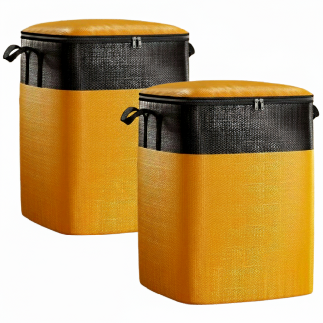 든든백 특대형 이사 여행 수납가방 이사 박스 2P세트, 2개, 옐로우