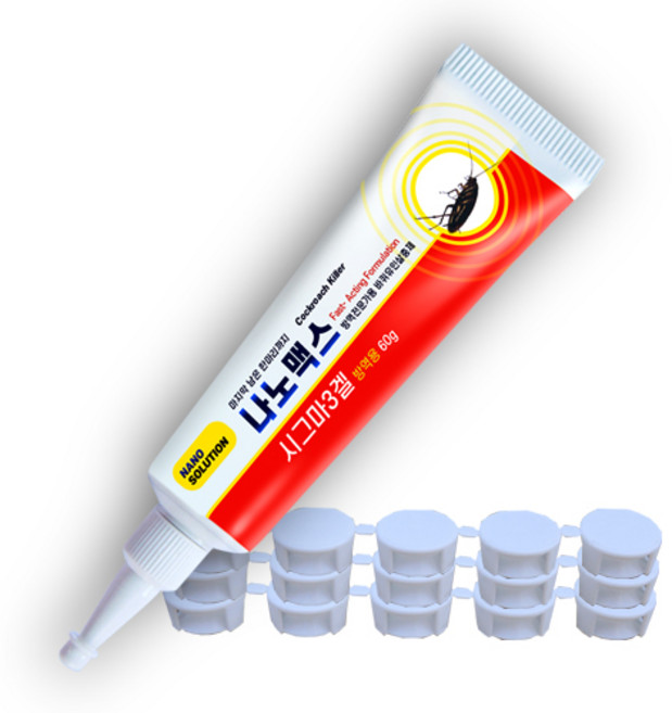 바퀴벌레약 나노맥스 60g+먹이통14개 바퀴벌레퇴치약 퇴치법 새로운 유인제사용, 1개, 60g