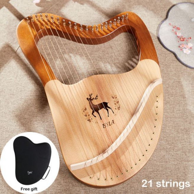 하프 미니 전문 리라 하프 고품질 마호가니 솔리드 우드 휴대용 악기 21 24 27 32 현, 21 String, 1개