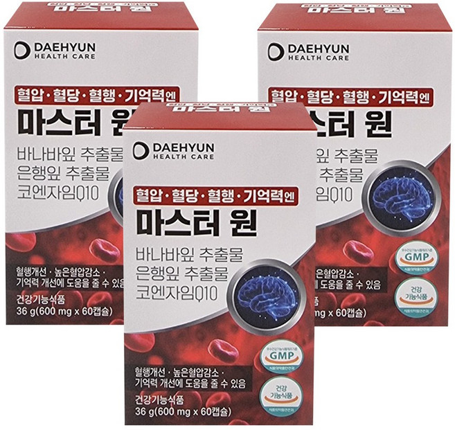 대현헬스케어 마스터원, 3개, 60정
