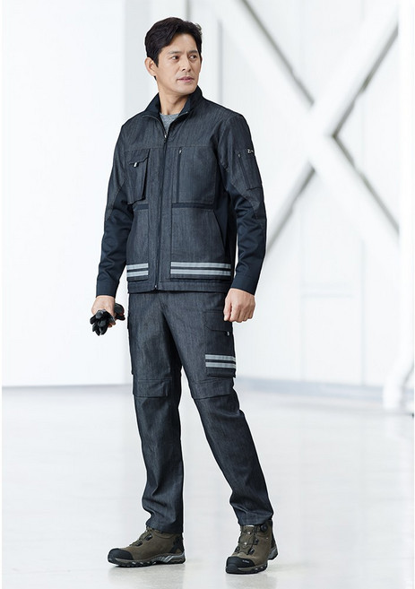 ZB-P2303 지벤 데님 수납하기좋은 편안한 허리밴드 봄여름 캐주얼 작업용 건빵포켓 팬츠 바지