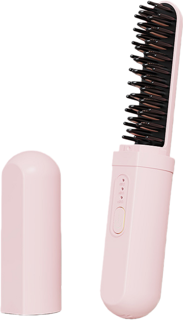 무선 빗 고데기 휴대용 미니 고데기 여행용 헤어브러쉬, X901, 핑크색