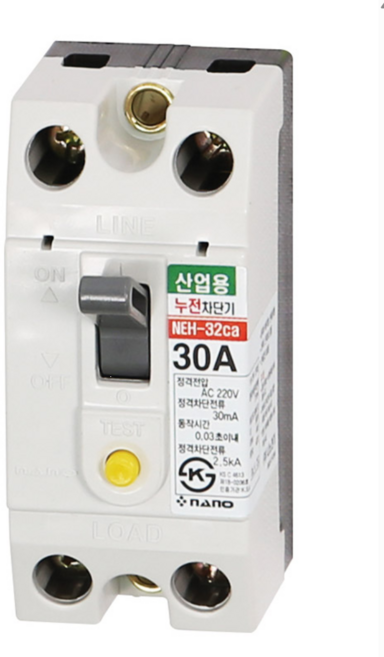 국산 (주)나노전기 누전 차단기 NEH-32ca 15A 220V 2.5kA, 1개