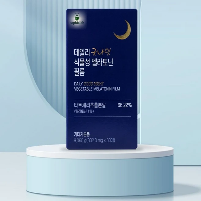 서울제약 데일리 굿나잇 식물성 멜라토닌 필름 타트체리, 4개, 30회분 - 쿠팡