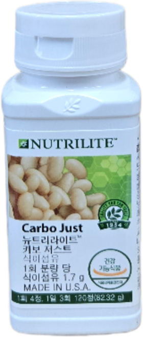 뉴트리라이트 카보 저스트 식이섬유, 1개, 120정