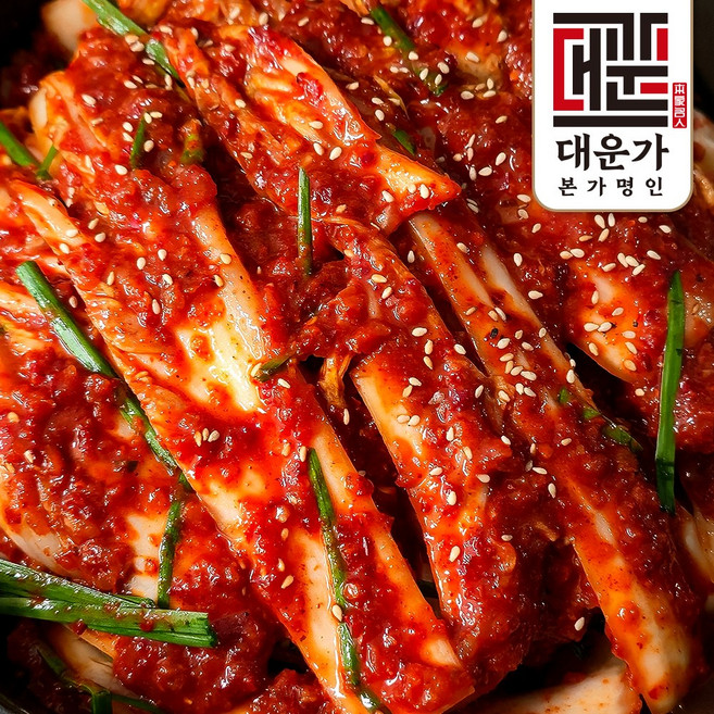[대운가 본가명인] 100% 국산 배추 겉절이, 1개, 2kg