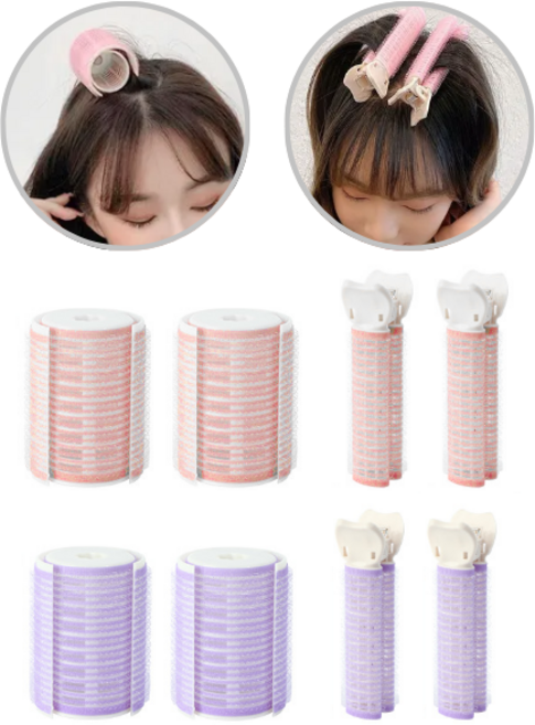 도나토르 정수리 볼륨집게 구르프 세트, 1세트, 핑크