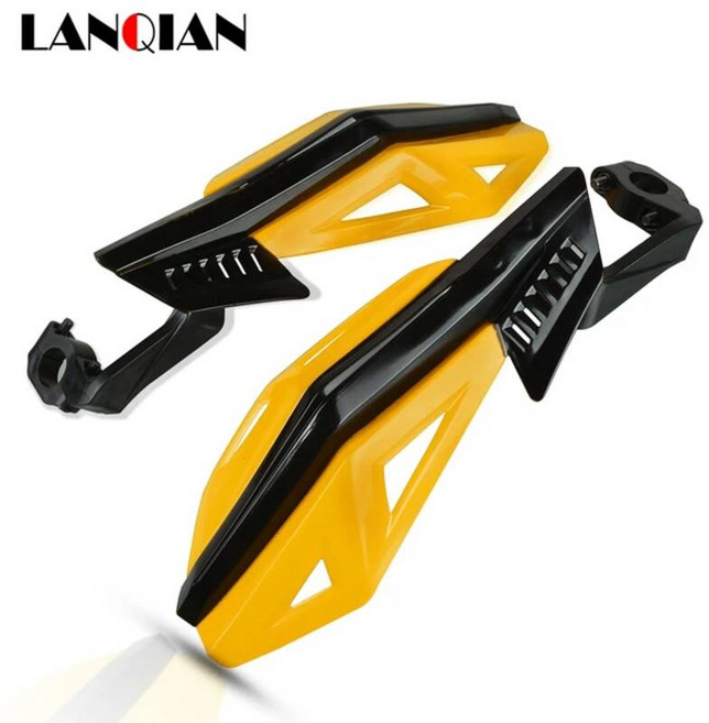 바람막이 윈드 쉴드 너클 가드 핸들 바 커버 오토바이 핸드 보호 장비 가와사키 KX KLX KDX 65 85 100 125 150 250 450 F R S SR D-TRACKE, Gold, 1개