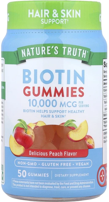 새해 첫좋은선물 Nature's Truth 비오틴 구미젤리 구미젤리 50개(구미젤리 1개당 5000mcg) 제대로 할인합니다, NaturesTruth비오틴구미젤리구미젤리50개구미젤리 - 쿠팡