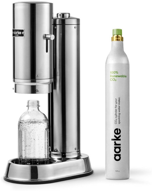 Aarke 아르케 카보네이터 프로 탄산수제조기 유리병 실린더 1개 포함