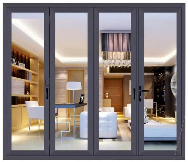 현관 미닫이 무타공중문 폴딩도어 셀프중문, 1개, A. 불산 제조 업체 부러진 다리 알루미늄 합금 접이식