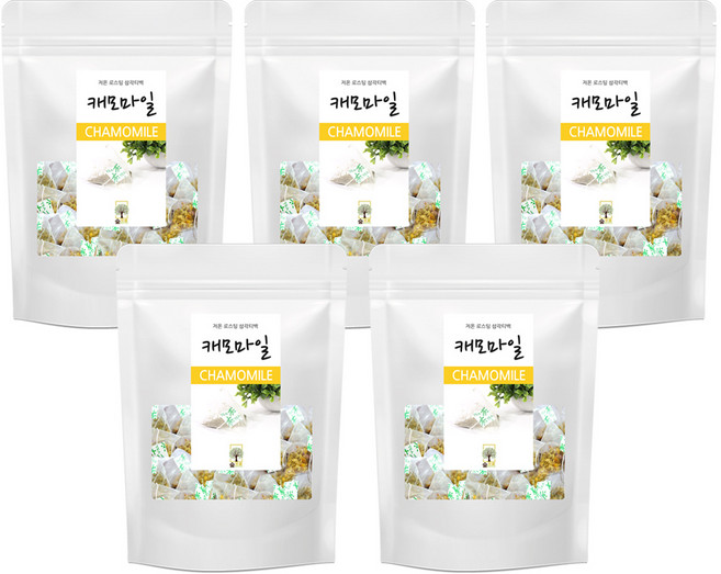 캐모마일 삼각티백 50티백 카모마일 티백, 1g, 50개입, 5개