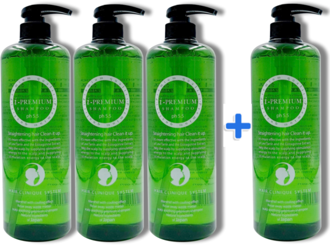 아이프리미엄 미용실샴푸 약산성 쿨링 복합성 상한머리 극손상 청소년 정수리냄새 온가족샴푸 1000mI, 1L, 3개